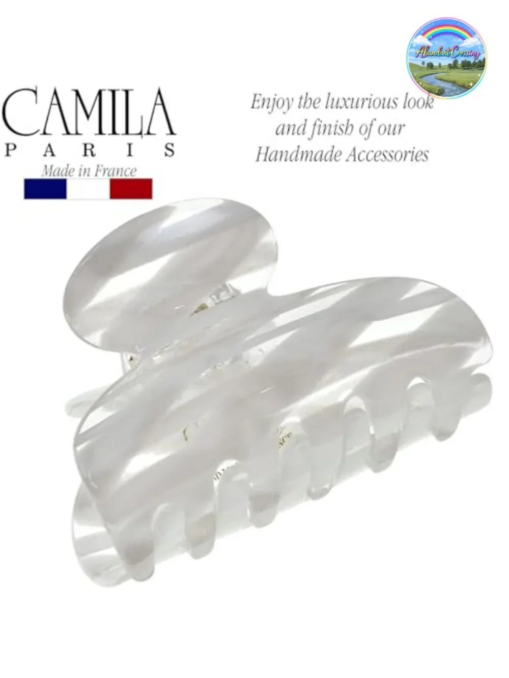 Handmade French Hair Claw Clip Small Strong Hold No Slip Grip Cellulose Acetate